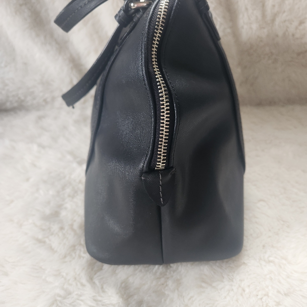Coach Black Peyton Leather Cora Domed Satchel - Picture 5 of 16